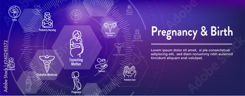 Pediatric Medicine with Baby / Pregnancy Related Icon