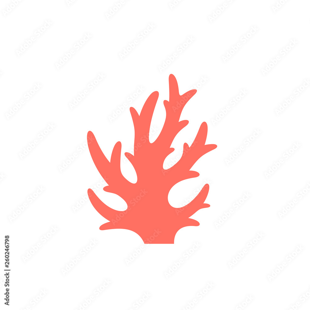 Red coral silhouette Red coral silhouette