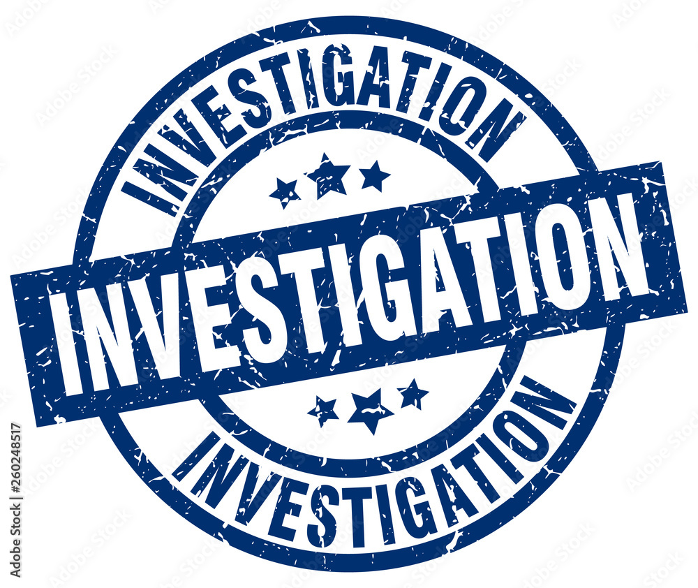 investigation blue round grunge stamp investigation blue round grunge stamp