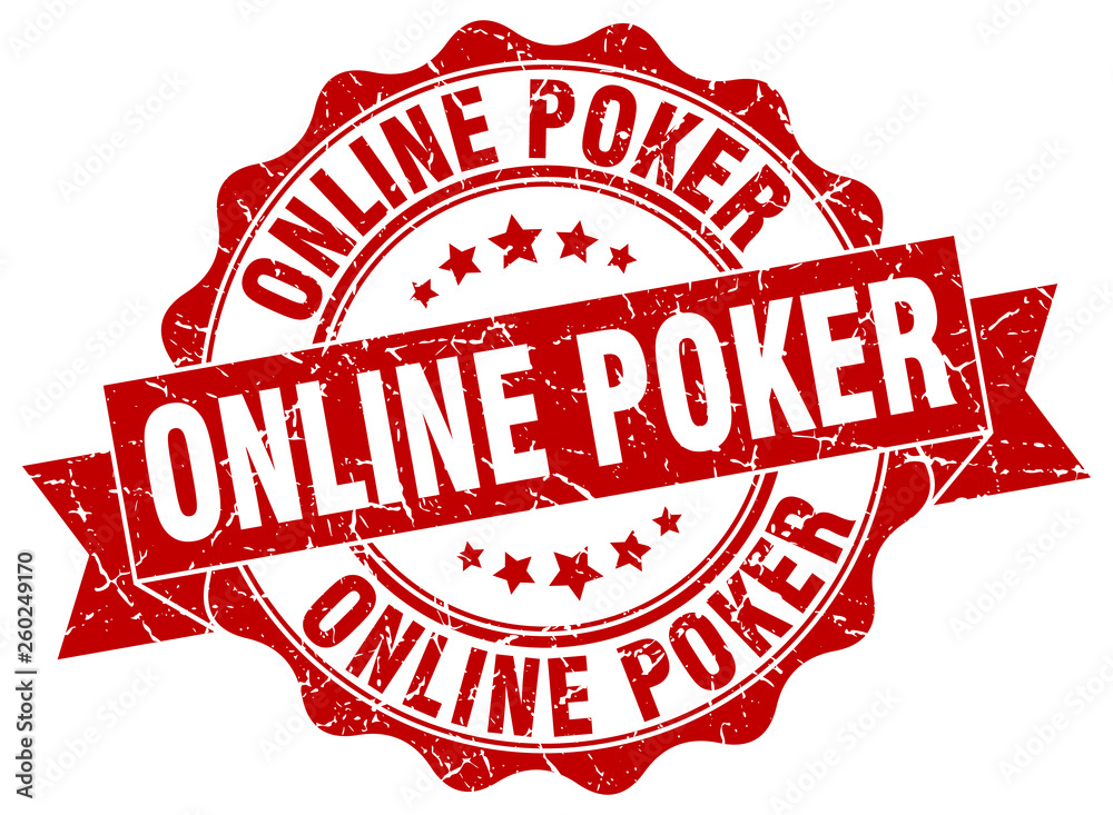 Fototapeta premium online poker stamp. sign. seal