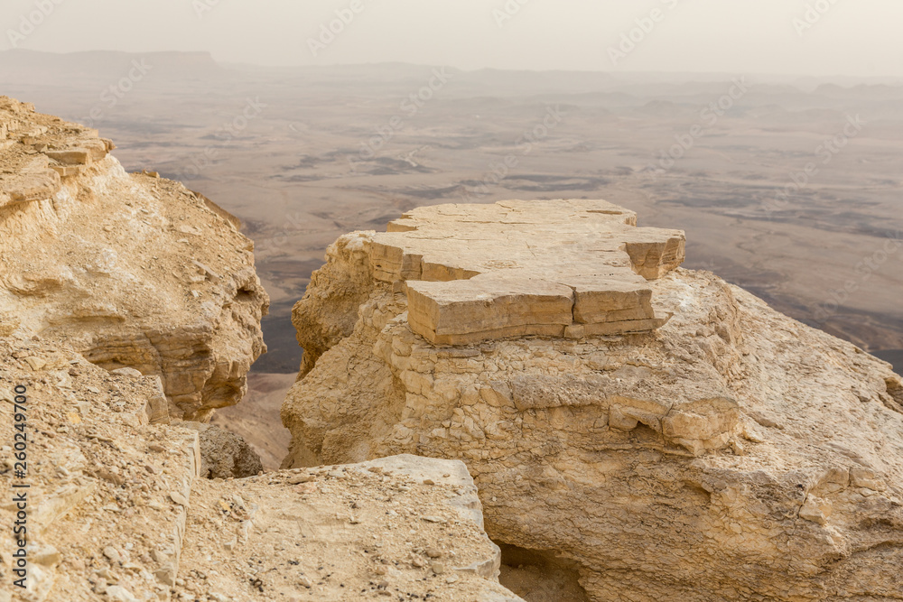 Ramon Crater in Negev Desert in Mitzpe Ramon, Israel