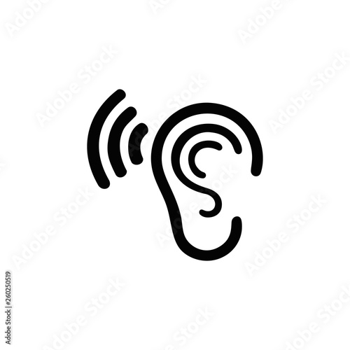 hearing sound simple icon