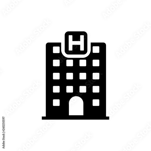 Hospital building simple icon