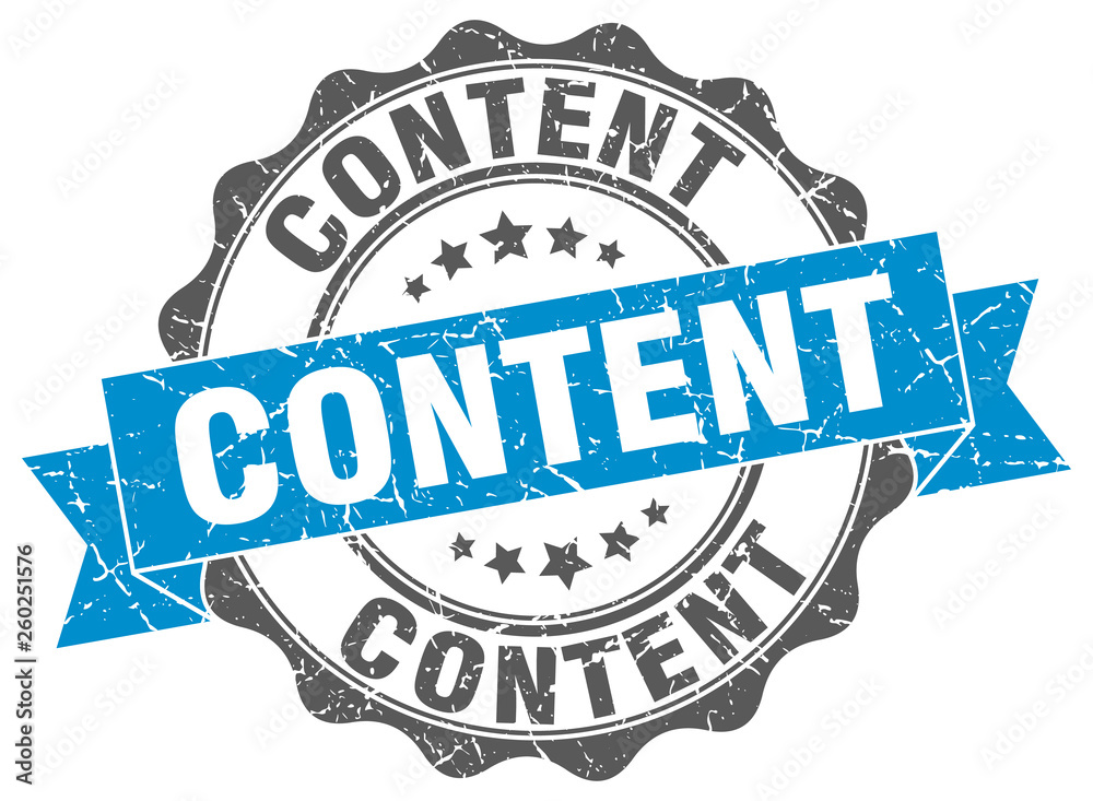 Obraz premium content stamp. sign. seal