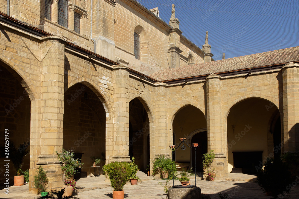 Baeza (Spain). Cloister of the Cathedral of the Nativity of Our Lady of Baeza