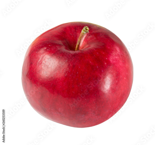 Red fresh apple on white background isolated