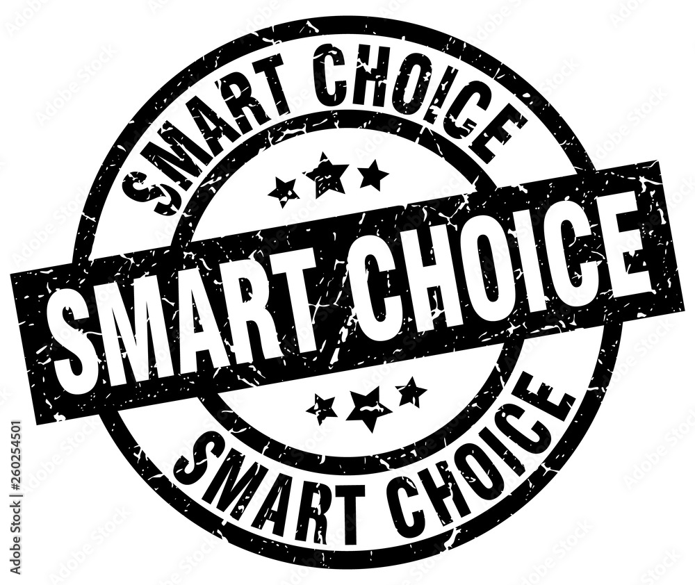 smart choice round grunge black stamp