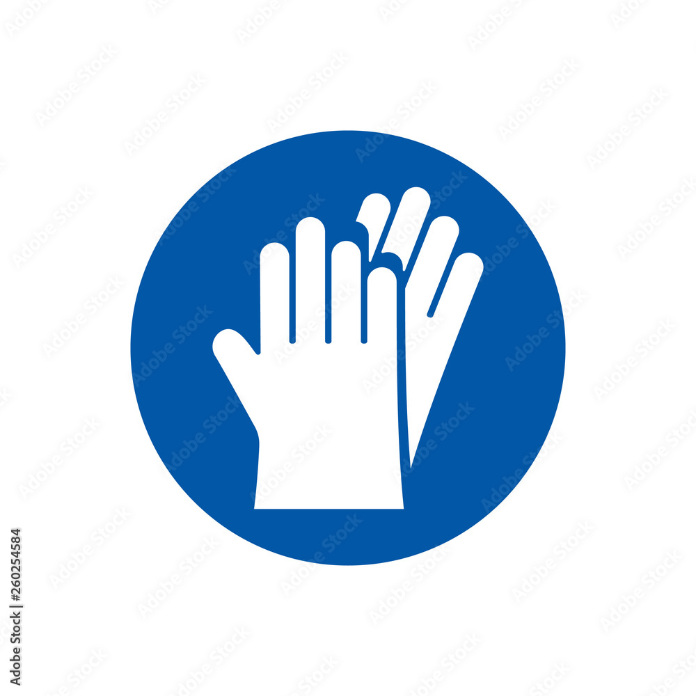 Obraz premium Protection gloves icon