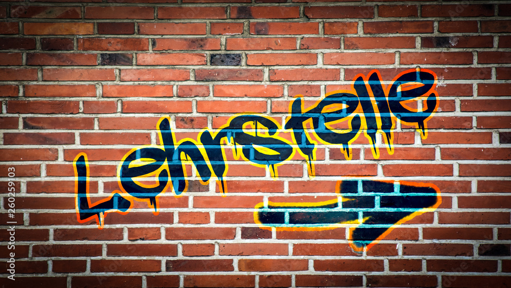 Obraz premium Schild 394 - Lehrstelle