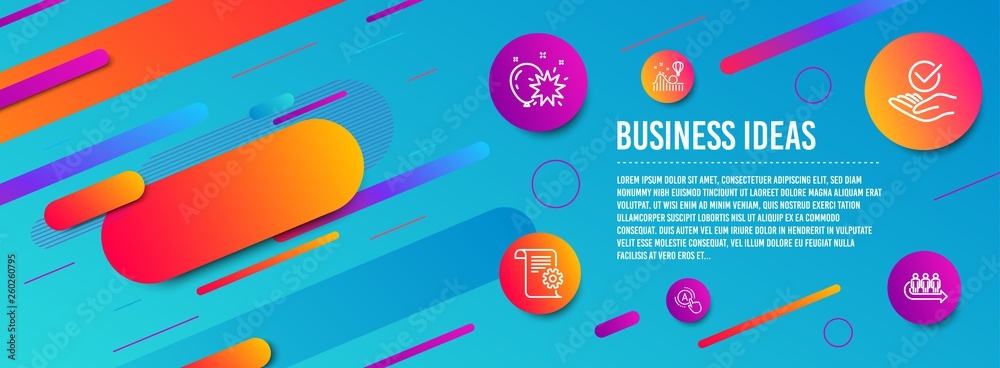 Header banner. Roller coaster, Ab testing and Balloon dart icons simple set. Approved, Technical documentation and Queue signs. Attraction park, A test. Business set. Line roller coaster icon. Vector Header banner. Roller coaster, Ab testing and Balloon dart icons simple set. Approved, Technical documentation and Queue signs. Attraction park, A test. Business set. Line roller coaster icon. Vector