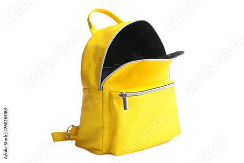  yellow open backpack photo