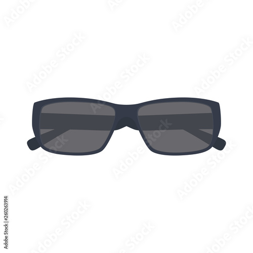 glasses icon in flat style isolated vector illustration on white transparent background