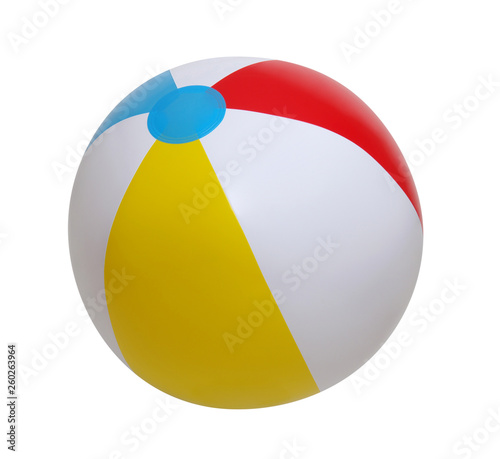 Beach ball on white