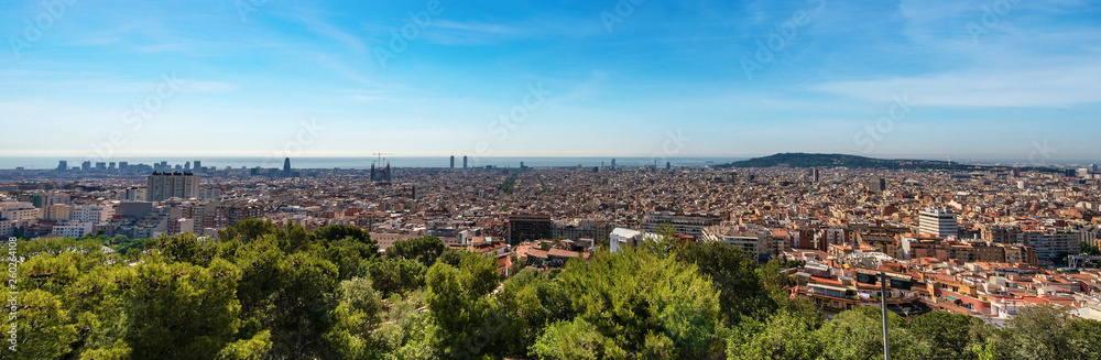 Cityscape of Barcelona Aerial view - Catalonia Spain