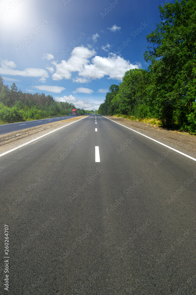 Asphalt car road