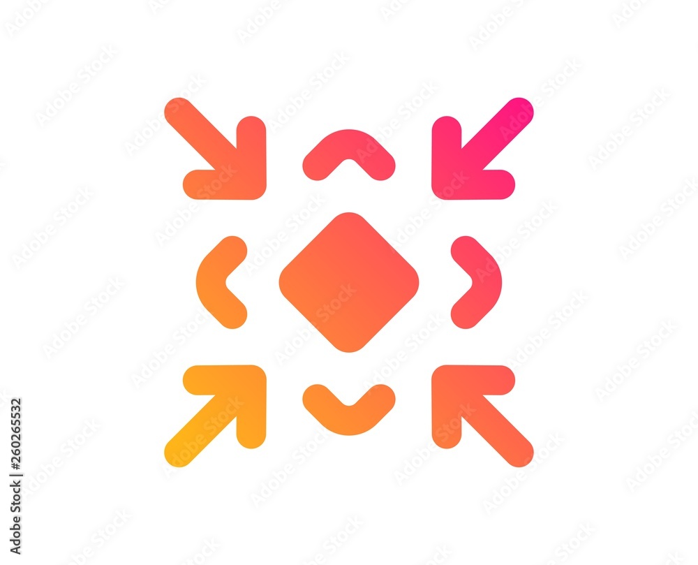 Minimize arrow icon. Small screen symbol. Minimise Navigation sign. Classic flat style. Gradient minimize icon. Vector Minimize arrow icon. Small screen symbol. Minimise Navigation sign. Classic flat style. Gradient minimize icon. Vector