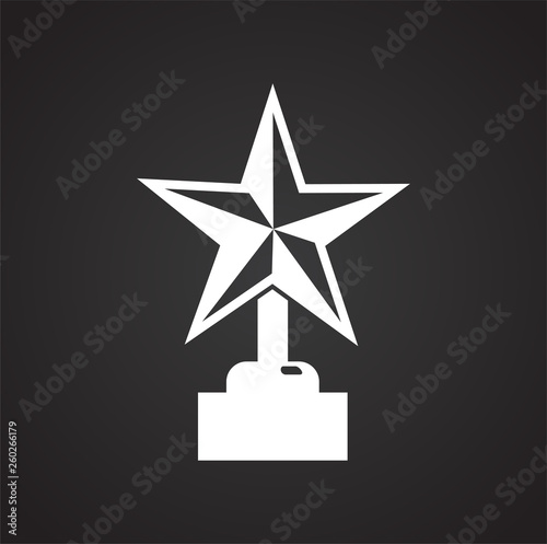 Award icon on background for graphic and web design. Simple vector sign. Internet concept symbol for website button or mobile app.