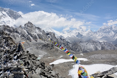 Trekking in the Nepalese, Himalayas, Kongma La Pass photo