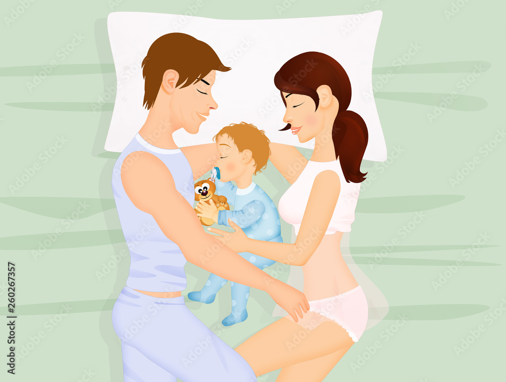 family sleeps with newborn family sleeps with newborn