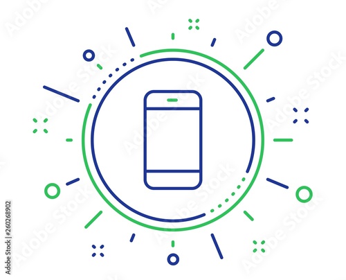 Smartphone icon. Cellphone or Phone sign. Ð¡ommunication Mobile device symbol. Quality design elements. Technology smartphone button. Editable stroke. Vector