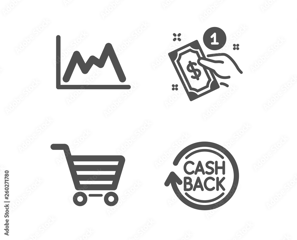 Set of Diagram, Payment method and Market sale icons. Cashback sign. Growth graph, Give money, Customer buying. Refund commission. Classic design diagram icon. Flat design. Vector Set of Diagram, Payment method and Market sale icons. Cashback sign. Growth graph, Give money, Customer buying. Refund commission. Classic design diagram icon. Flat design. Vector