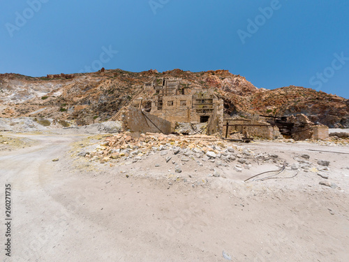 Old sulphur mines in Milos Island