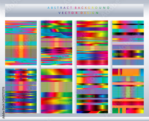 Set of colorful banners, gradient art and  striped lines pattern backgrounds. Ideal for brochure & flyer cover template and business cards.
