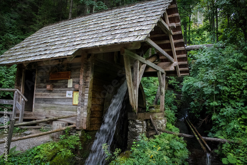 Old Wooden Mill with Waterwheel