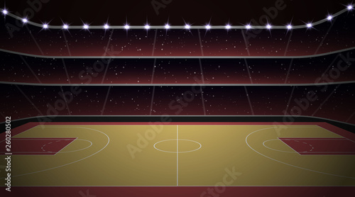 basketball stadium with court