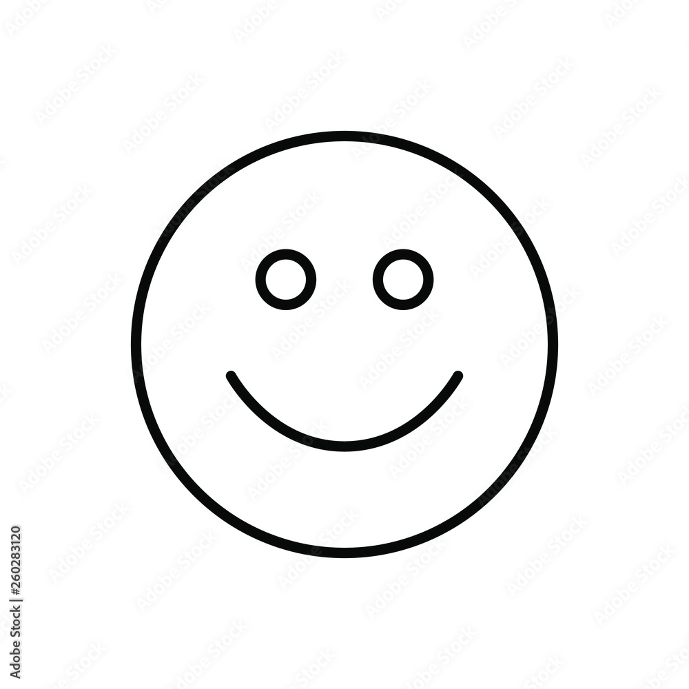 Positive line vector icon isolated on white background. Black outline symbol Positive line vector icon isolated on white background. Black outline symbol