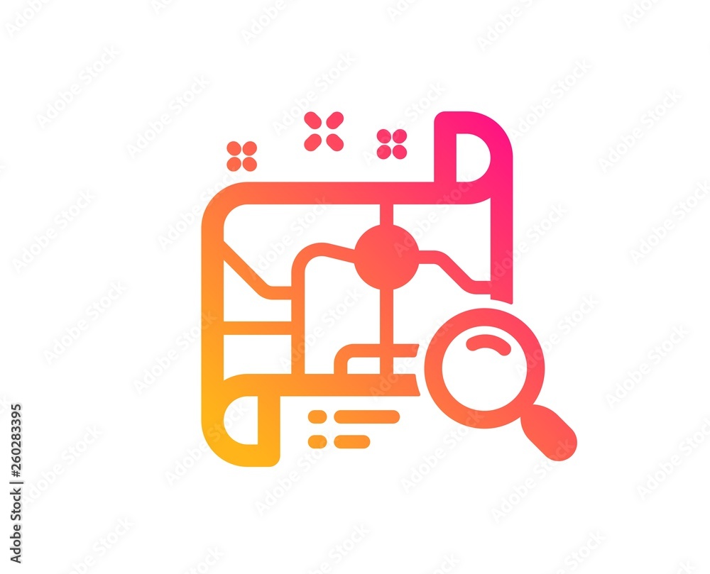 Search map icon. Find location address sign. Classic flat style. Gradient search map icon. Vector Search map icon. Find location address sign. Classic flat style. Gradient search map icon. Vector