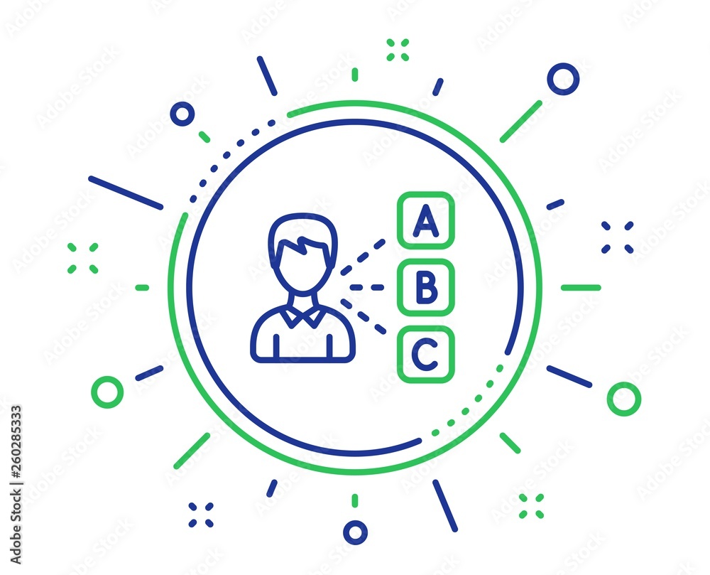 Opinion or choice line icon. Select answer sign. Business test symbol. Quality design elements. Technology opinion button. Editable stroke. Vector Opinion or choice line icon. Select answer sign. Business test symbol. Quality design elements. Technology opinion button. Editable stroke. Vector