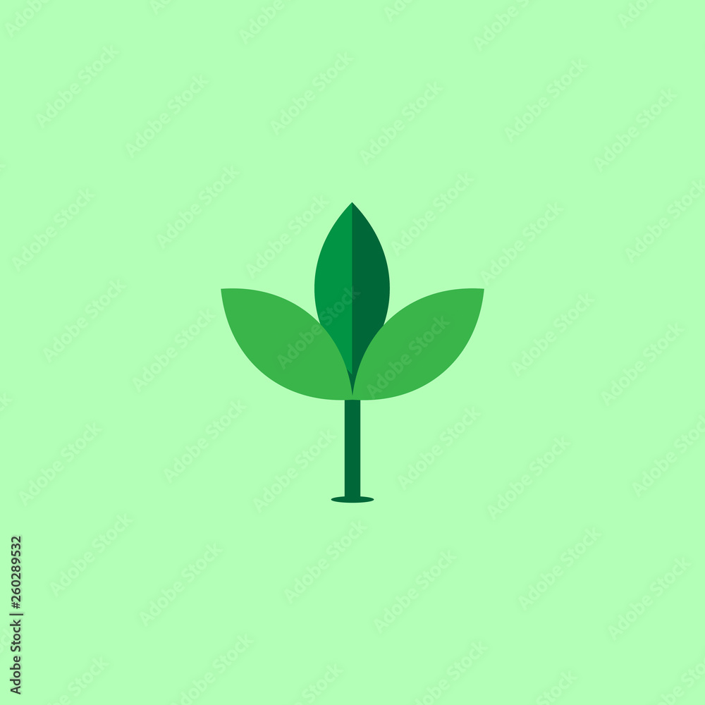 green leave logo icon vector