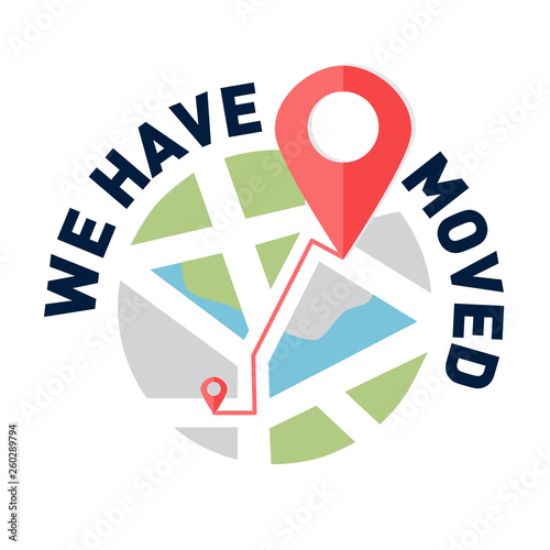 We have moved, changed address navigation