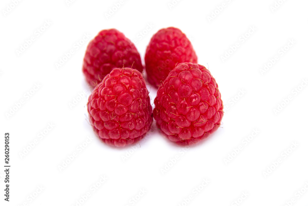 Group of Raspberry isolated on white background Group of Raspberry isolated on white background