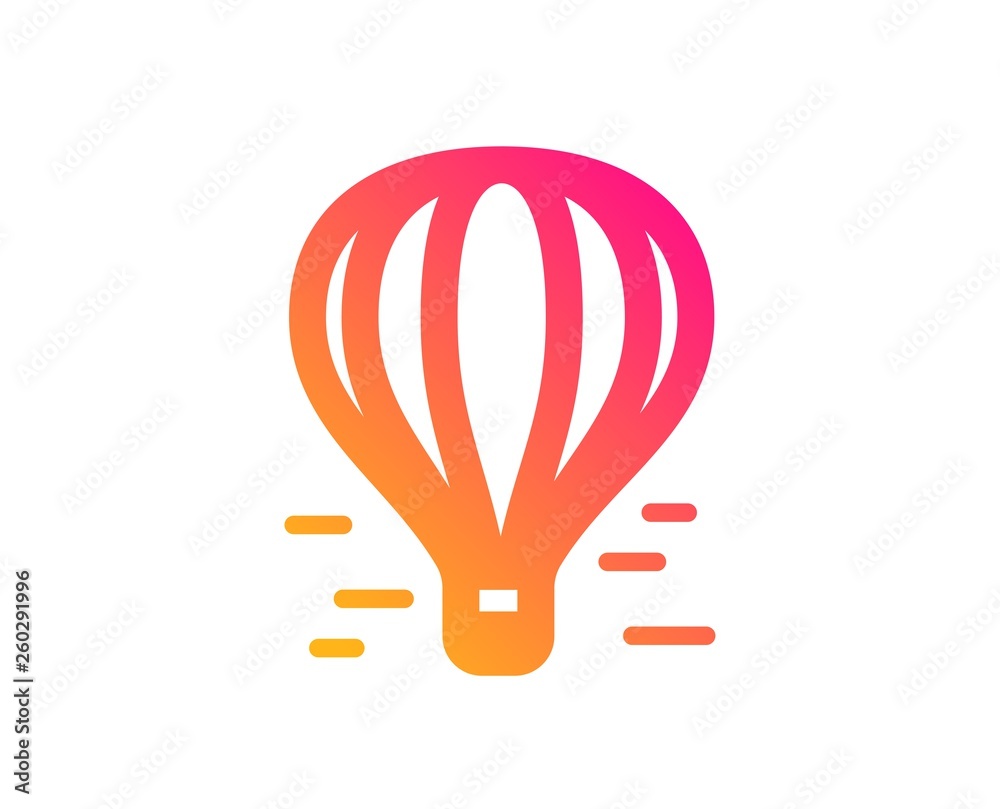 Air balloon icon. Flight transport with basket sign. Aircraft symbol. Classic flat style. Gradient air balloon icon. Vector Air balloon icon. Flight transport with basket sign. Aircraft symbol. Classic flat style. Gradient air balloon icon. Vector