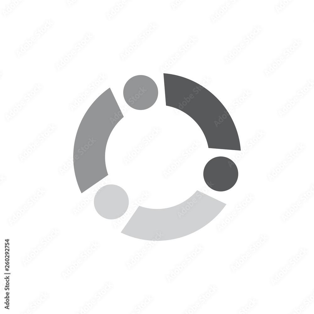 simple dots circle team work abstract logo vector simple dots circle team work abstract logo vector