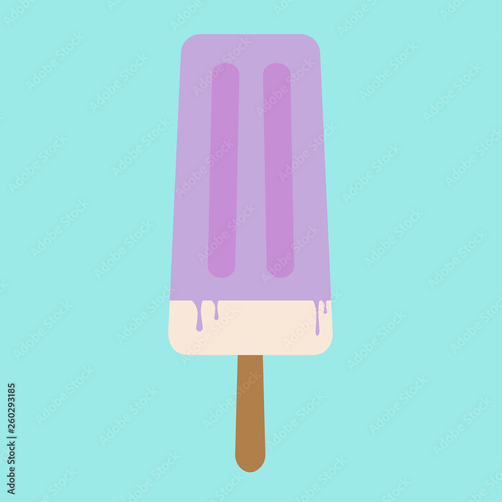 Bilberry ice cream with leaks Bilberry ice cream with leaks