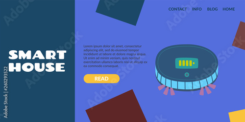 Robot vacuum cleaner ultra thin design.