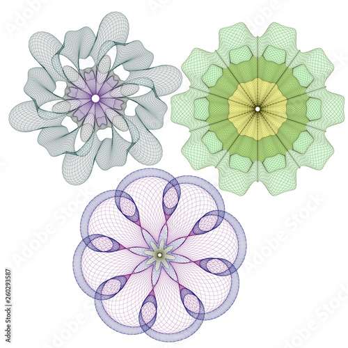 Background secury watermark, guilloche decorative element
