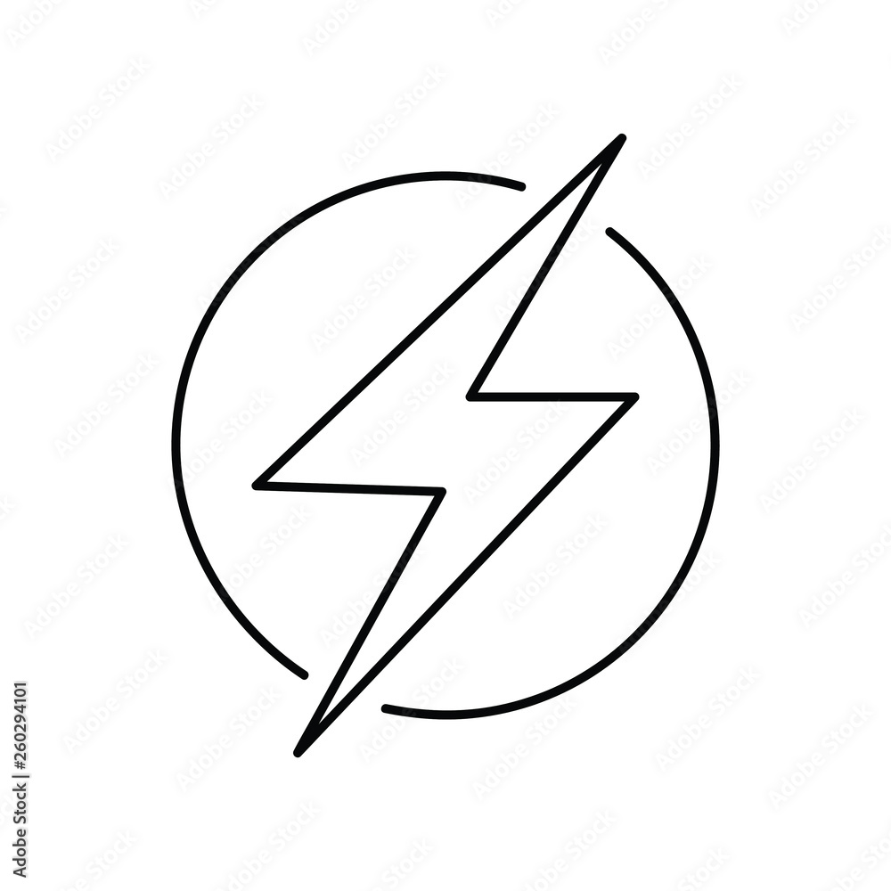 Electric line flat vector icon for mobile application Electric line flat vector icon for mobile application