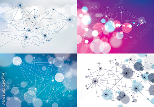 Connected lines with dots g...