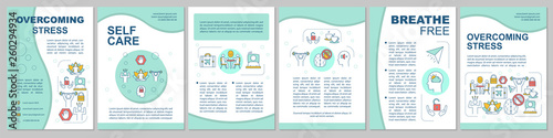 Overcoming stress brochure template layout