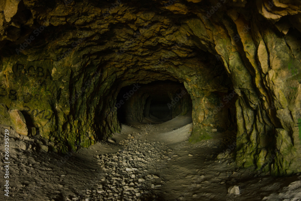 Obraz premium tunnel in cave