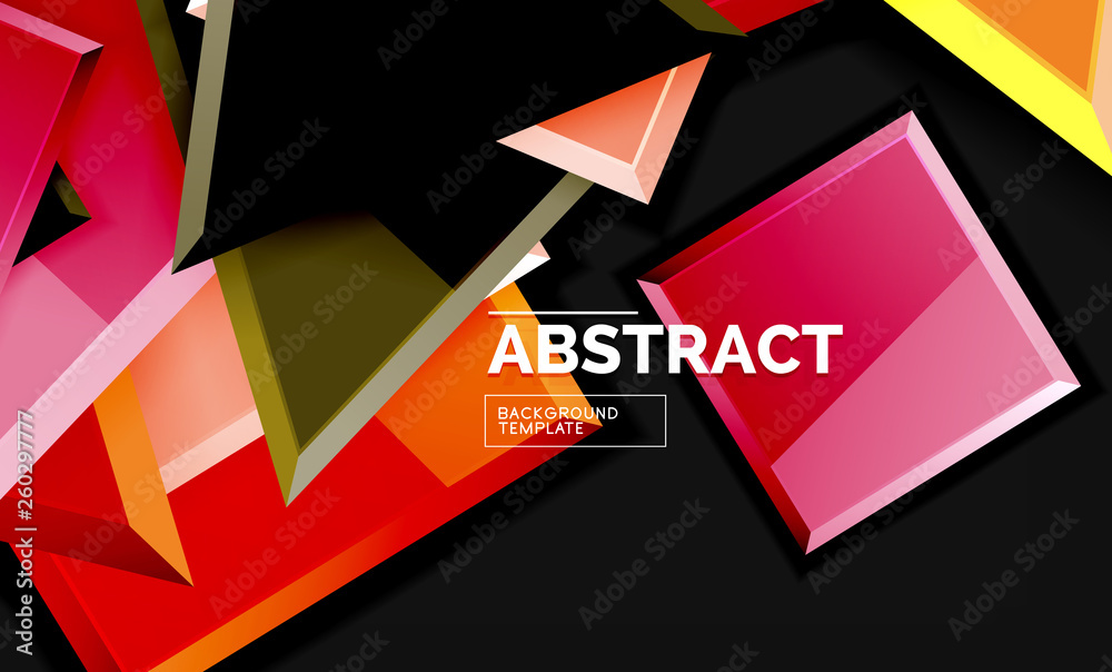 Glossy squares and triangles geometric backgrounds Glossy squares and triangles geometric backgrounds