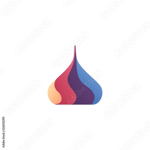 cake icing dollop logo vector icon illustration