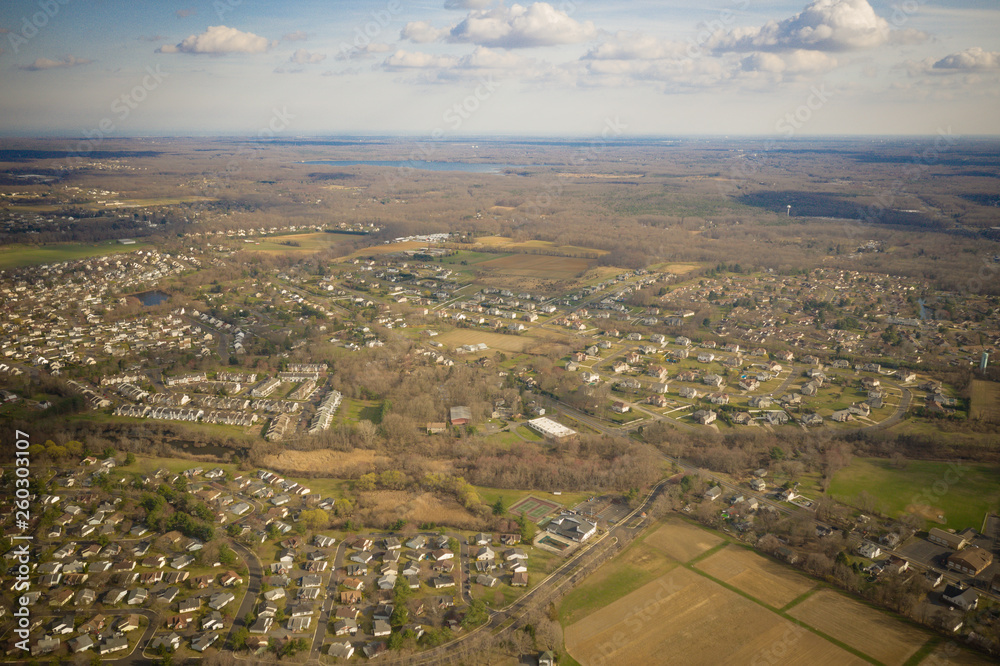Aerial of Freehold Houses in New Jeresey