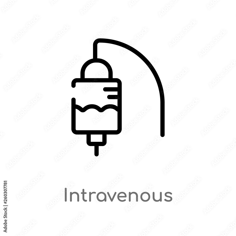 outline intravenous vector icon. isolated black simple line element illustration from alert concept. editable vector stroke intravenous icon on white background outline intravenous vector icon. isolated black simple line element illustration from alert concept. editable vector stroke intravenous icon on white background