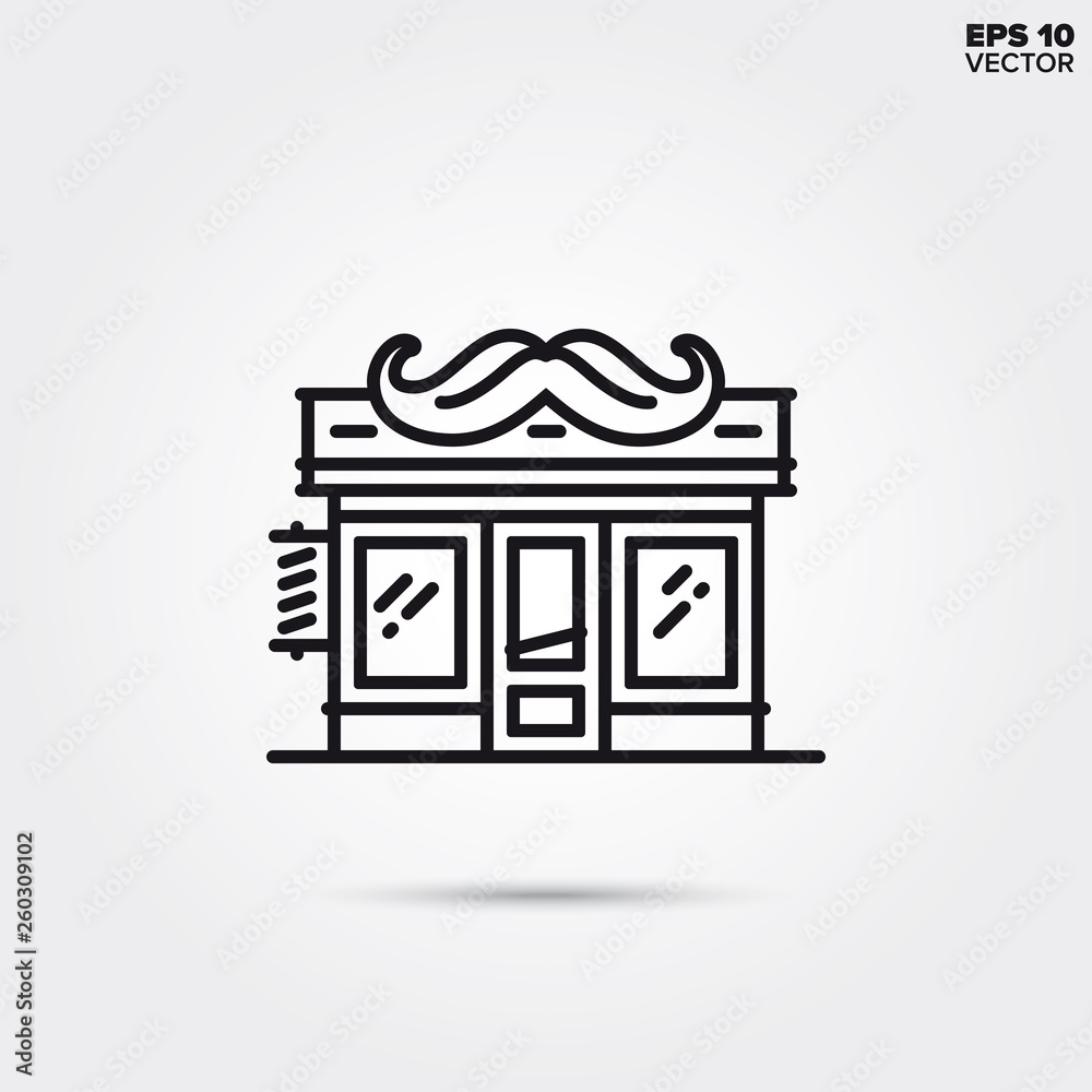 Barber shop line icon vector Barber shop line icon vector