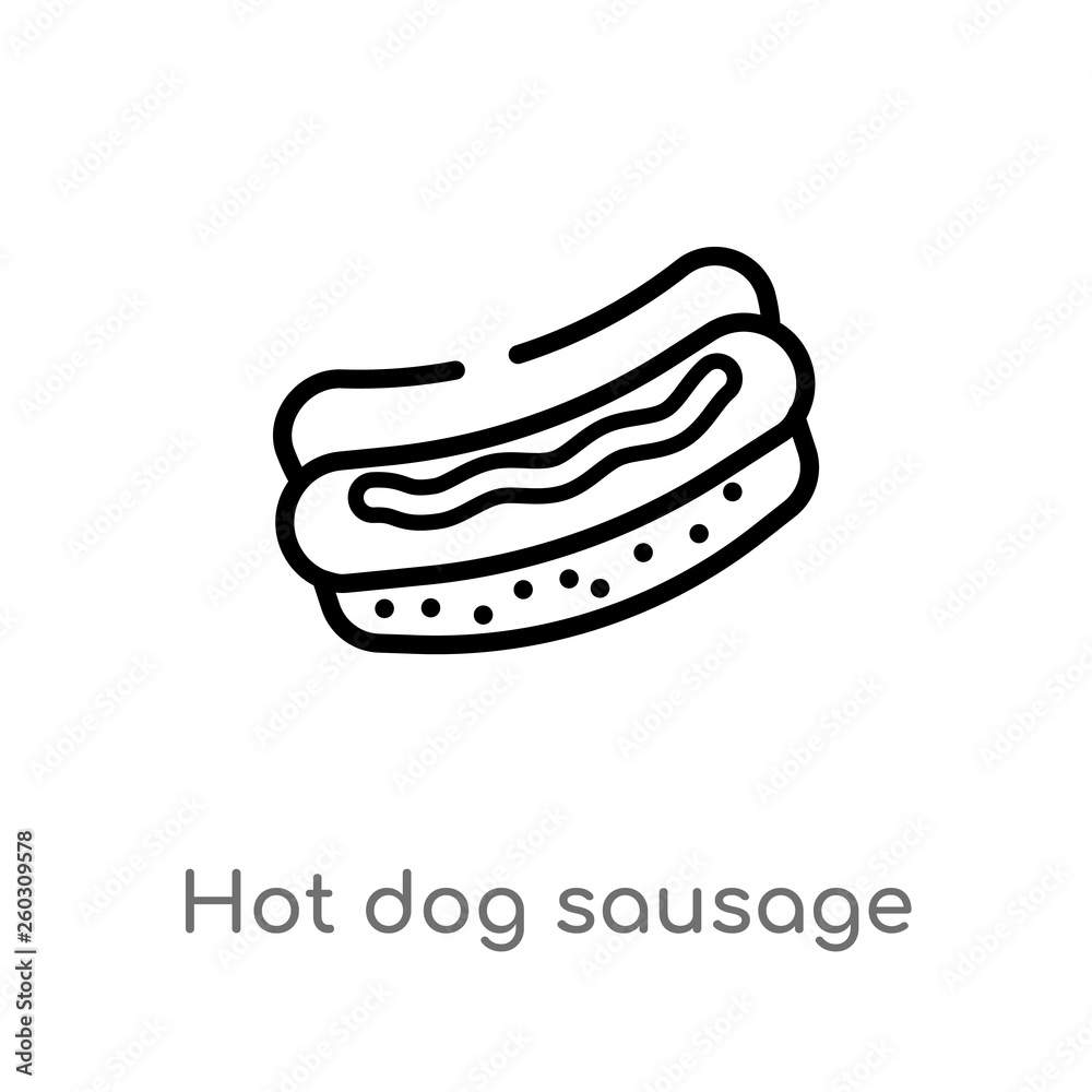 Hot Dog Isolated Icon On White Background Stock Illustration